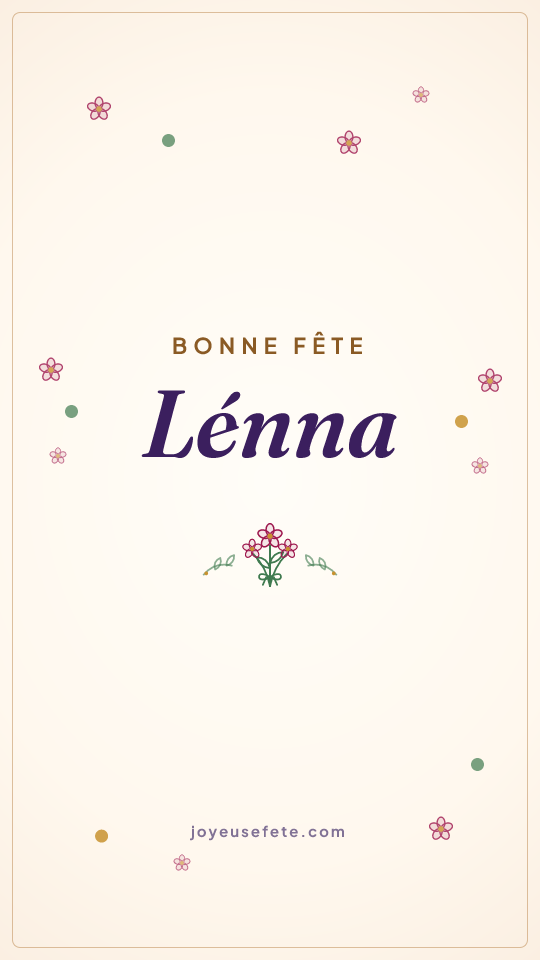Image « Bonne fête Lénna » au format story