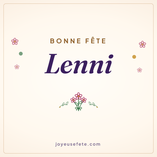 Image carrée « Bonne fête Lenni » pour WhatsApp