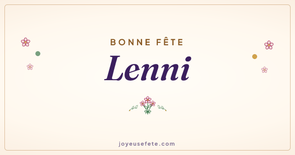 Image « Bonne fête Lenni » au format large