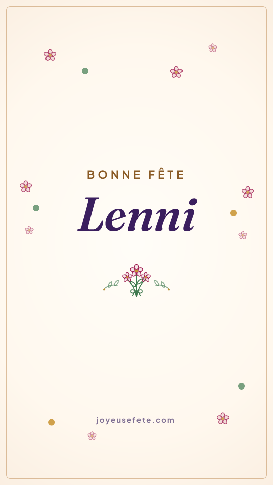 Image « Bonne fête Lenni » au format story
