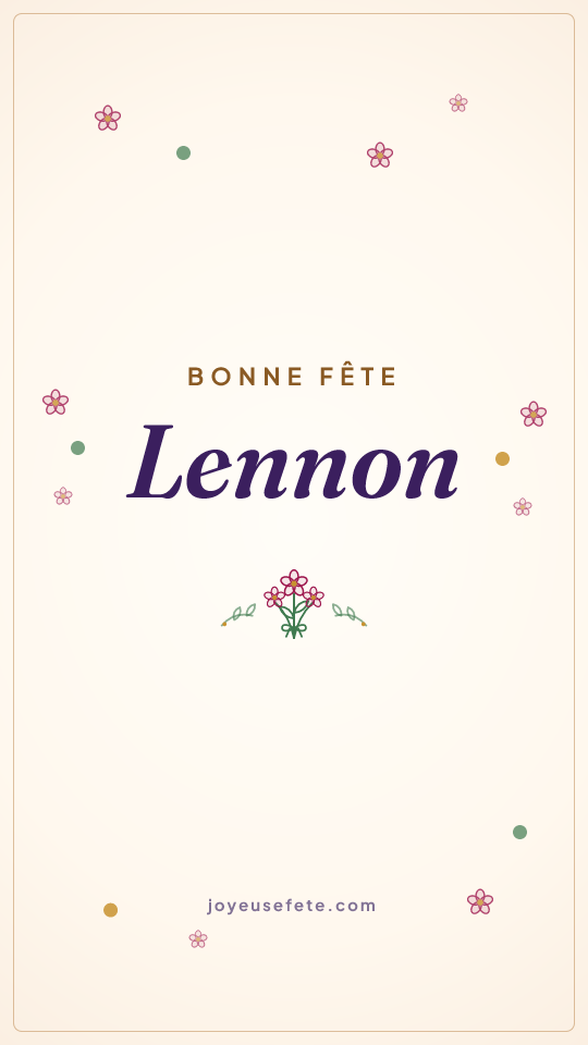 Image « Bonne fête Lennon » au format story