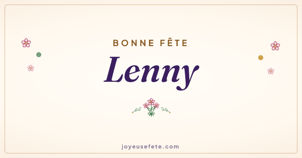 Image « Bonne fête Lenny » au format large