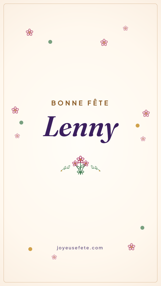 Image « Bonne fête Lenny » au format story