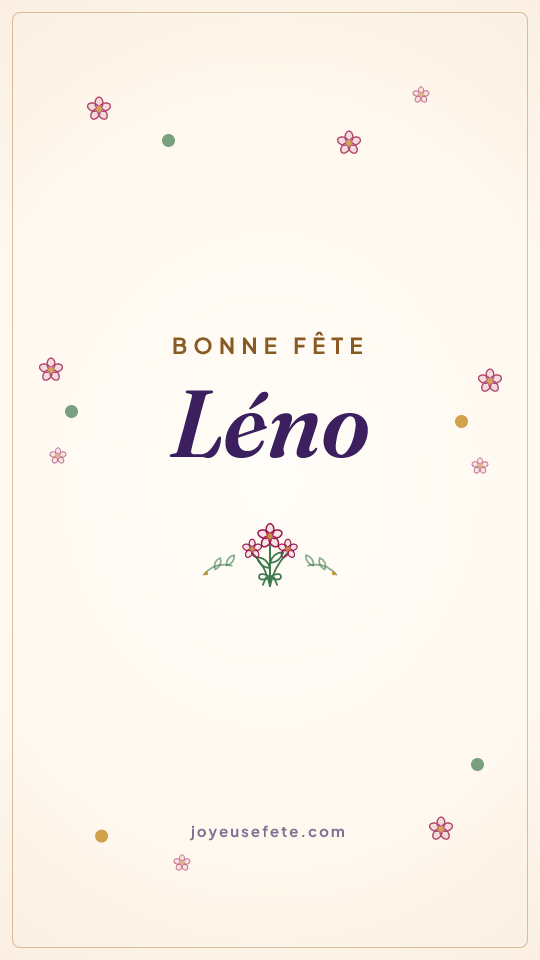 Image « Bonne fête Léno » au format story