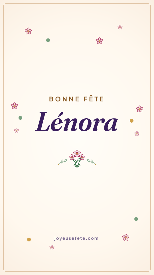 Image « Bonne fête Lénora » au format story
