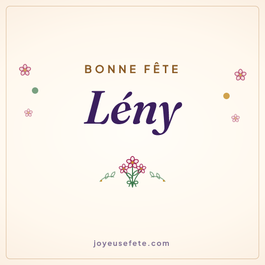 Image carrée « Bonne fête Lény » pour WhatsApp