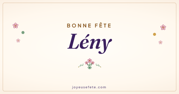 Image « Bonne fête Lény » au format large