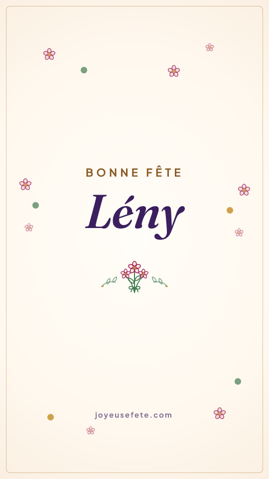 Image « Bonne fête Lény » au format story