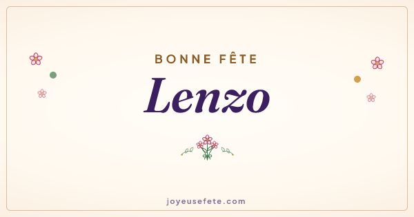 Image « Bonne fête Lenzo » au format large