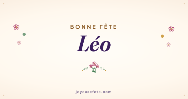 Image « Bonne fête Léo » au format large