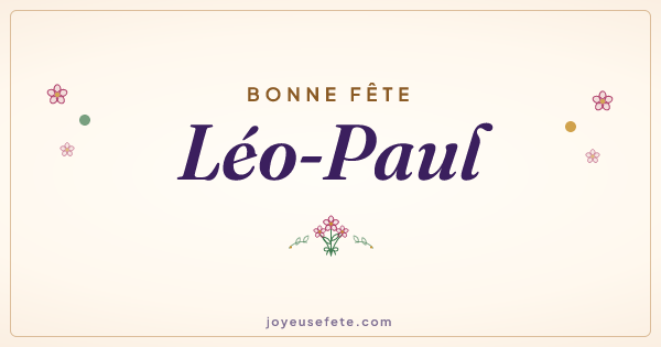 Image « Bonne fête Léo-Paul » au format large
