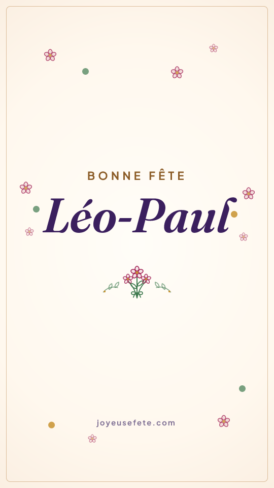 Image « Bonne fête Léo-Paul » au format story