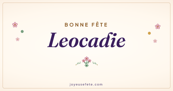 Image « Bonne fête Leocadie » au format large
