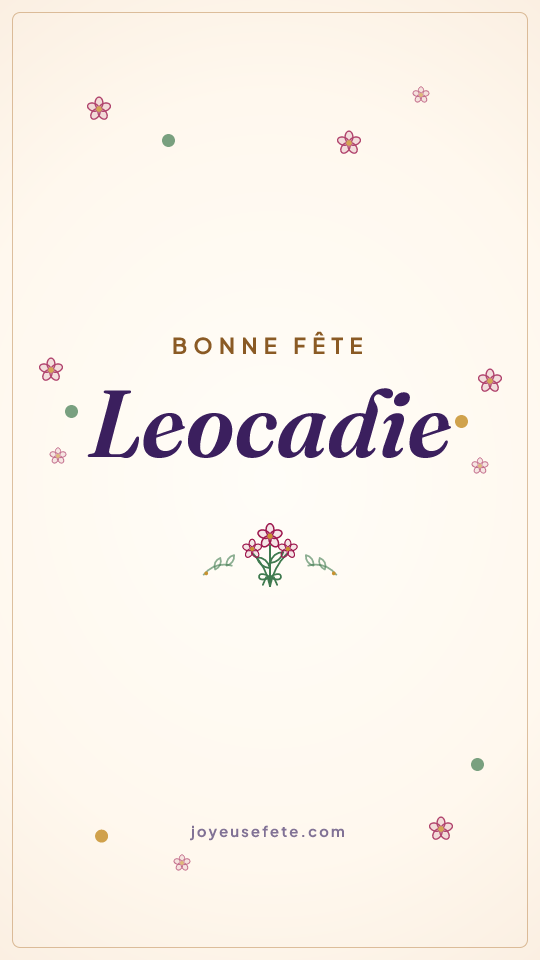 Image « Bonne fête Leocadie » au format story