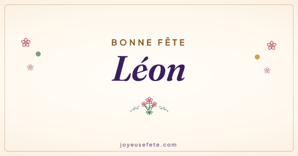 Image « Bonne fête Léon » au format large