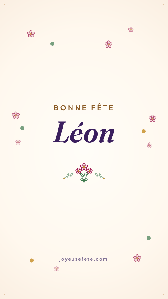 Image « Bonne fête Léon » au format story