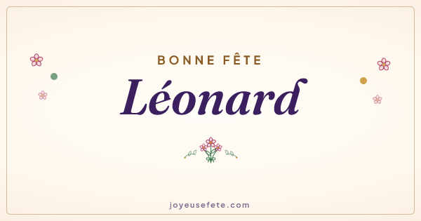 Image « Bonne fête Léonard » au format large