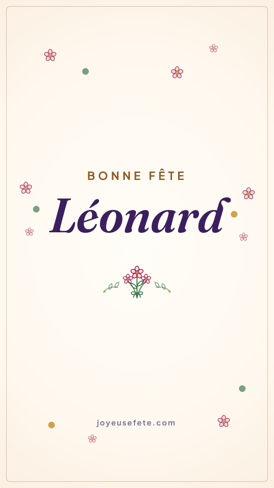 Image « Bonne fête Léonard » au format story