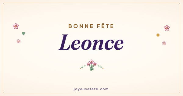Image « Bonne fête Leonce » au format large