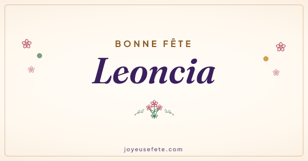 Image « Bonne fête Leoncia » au format large