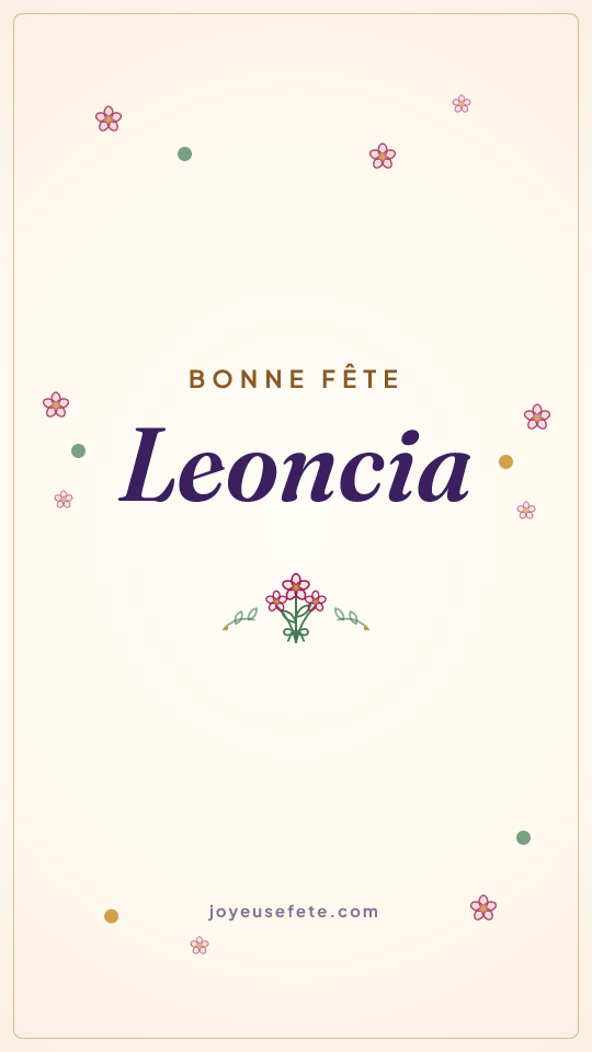 Image « Bonne fête Leoncia » au format story