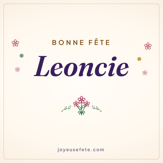 Image carrée « Bonne fête Leoncie » pour WhatsApp
