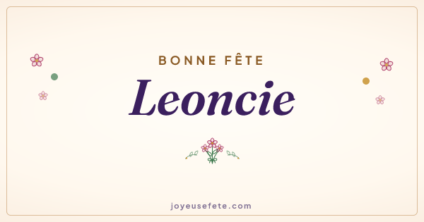Image « Bonne fête Leoncie » au format large