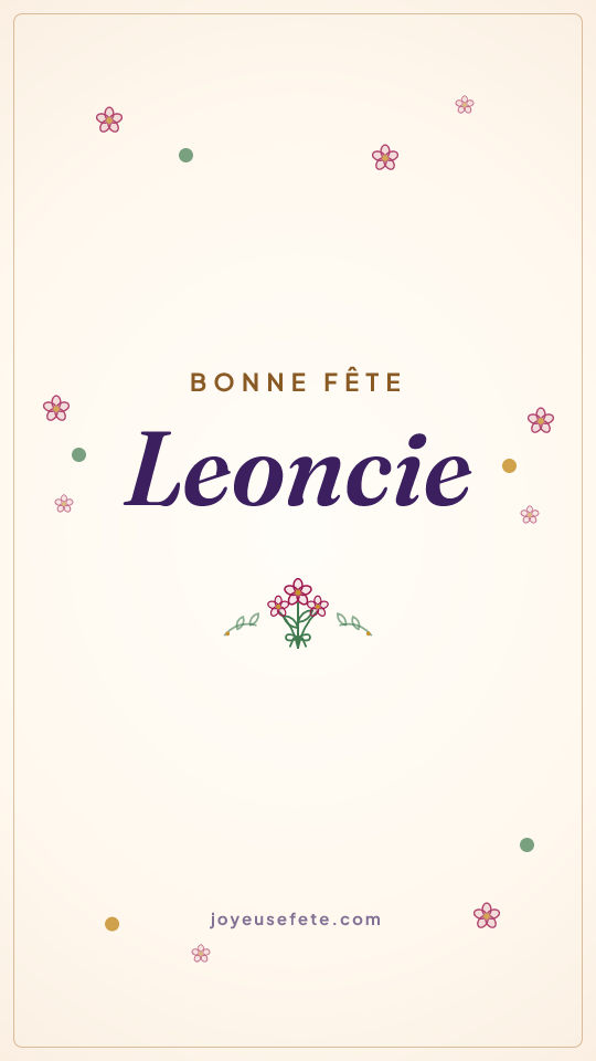 Image « Bonne fête Leoncie » au format story