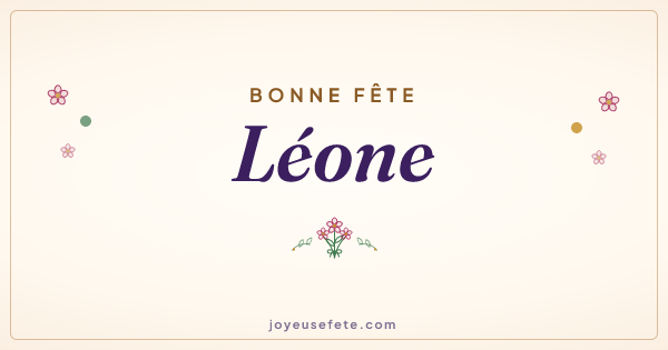 Image « Bonne fête Léone » au format large