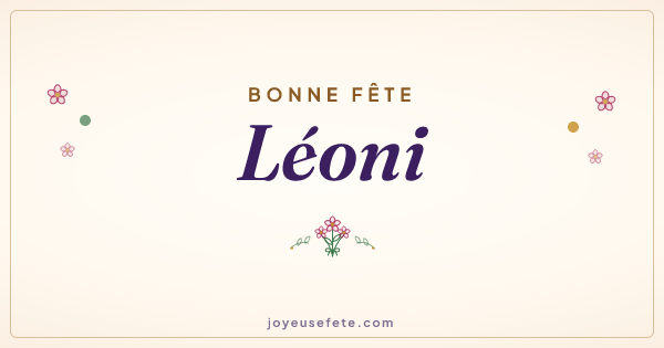 Image « Bonne fête Léoni » au format large