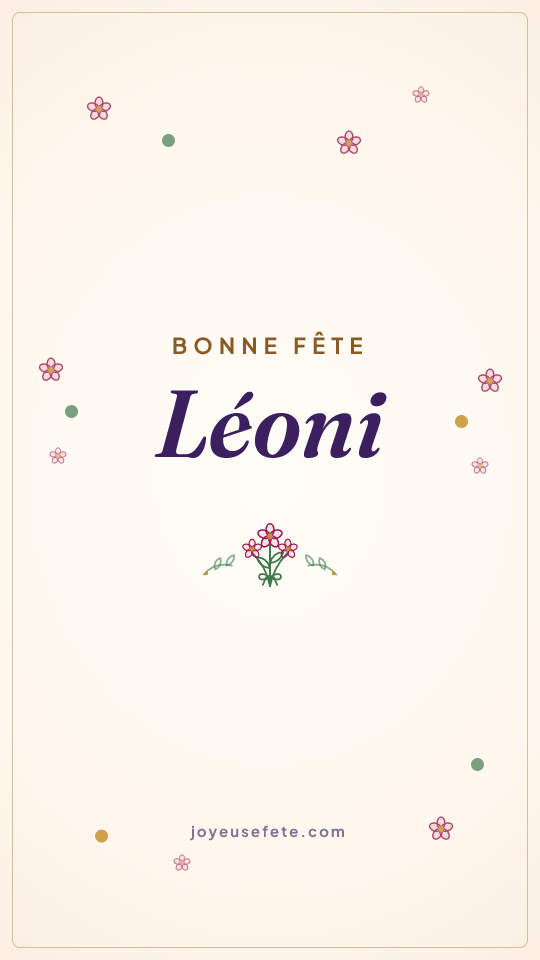 Image « Bonne fête Léoni » au format story