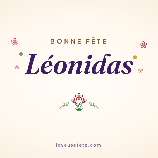 Image carrée « Bonne fête Léonidas » pour WhatsApp