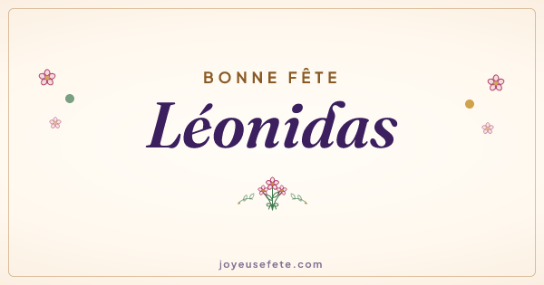 Image « Bonne fête Léonidas » au format large
