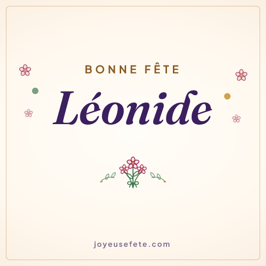 Image carrée « Bonne fête Leonide » pour WhatsApp