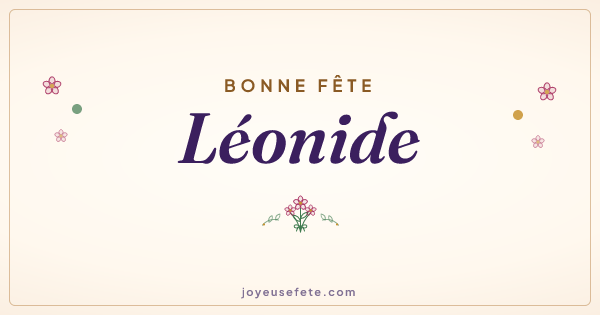 Image « Bonne fête Leonide » au format large