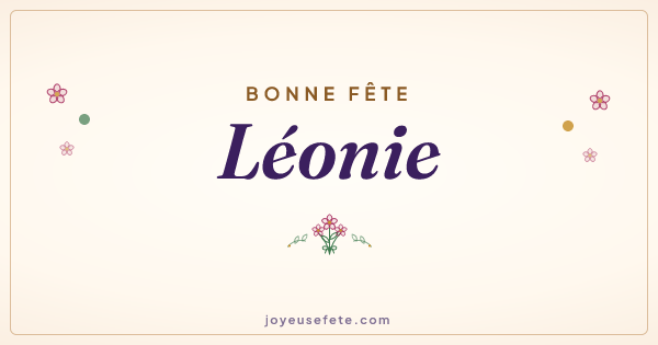 Image « Bonne fête Léonie » au format large