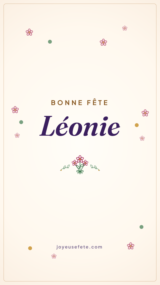Image « Bonne fête Léonie » au format story
