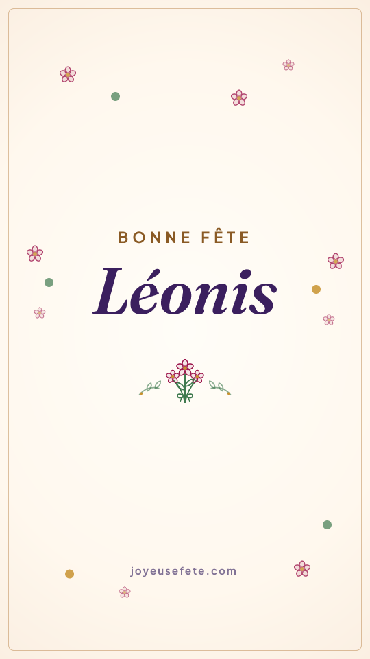 Image « Bonne fête Léonis » au format story