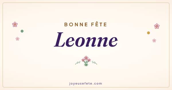 Image « Bonne fête Leonne » au format large