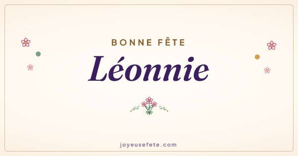 Image « Bonne fête Léonnie » au format large