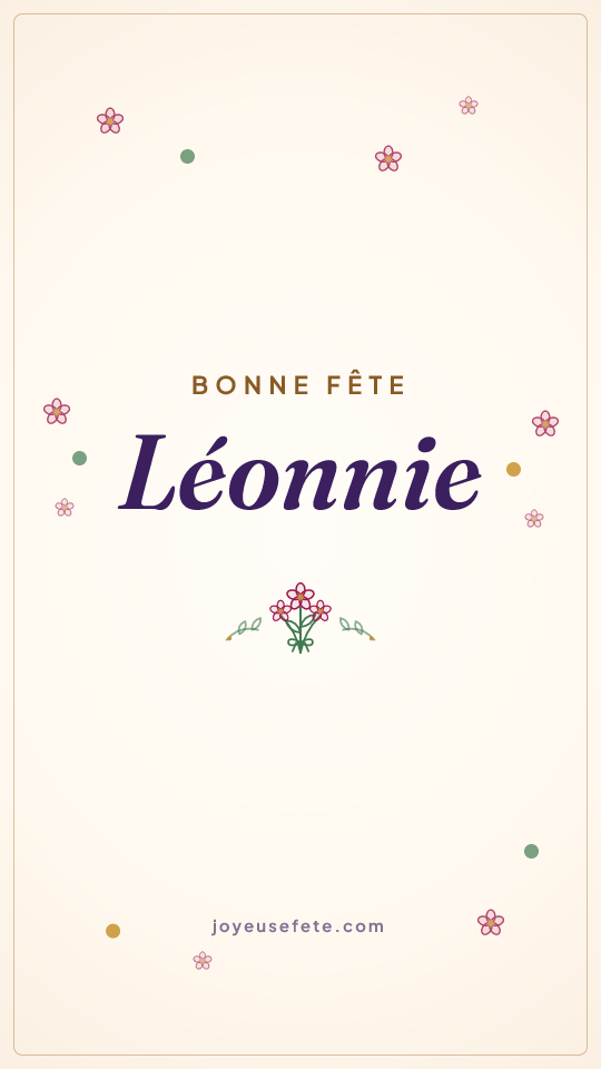 Image « Bonne fête Léonnie » au format story