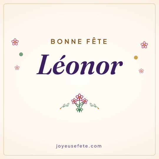 Image carrée « Bonne fête Léonor » pour WhatsApp