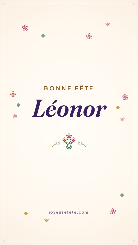 Image « Bonne fête Léonor » au format story
