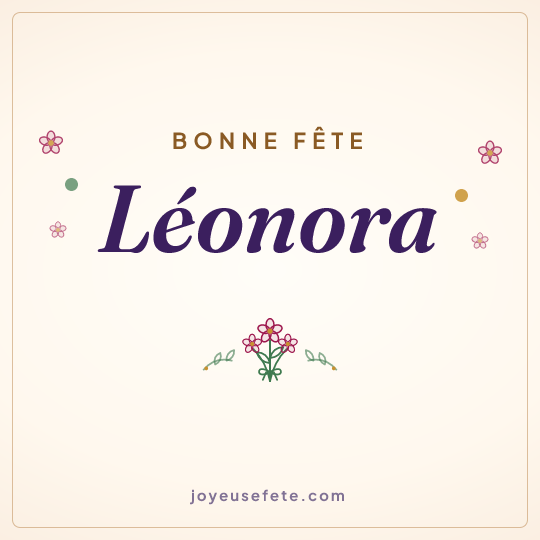 Image carrée « Bonne fête Léonora » pour WhatsApp