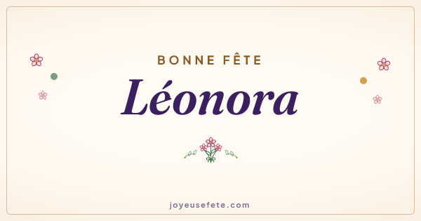 Image « Bonne fête Léonora » au format large