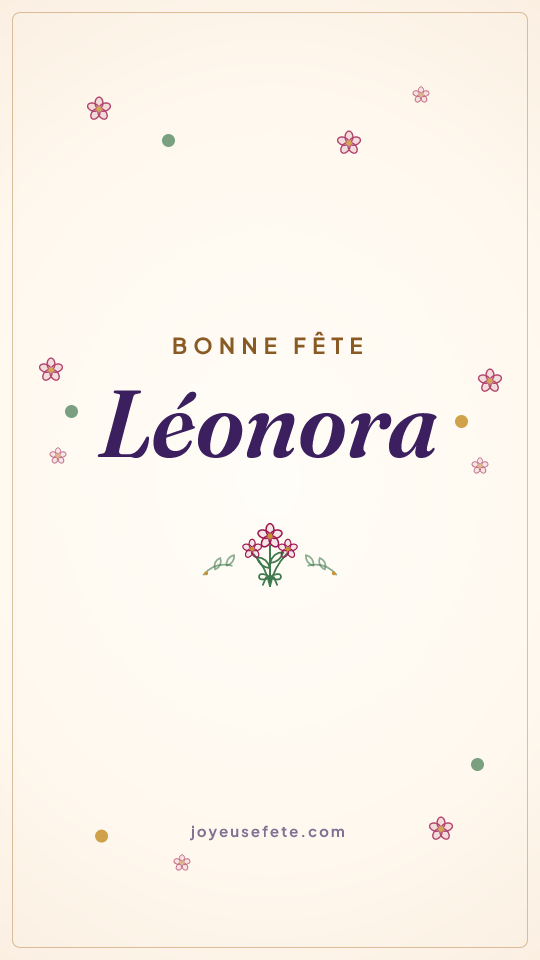 Image « Bonne fête Léonora » au format story