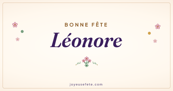 Image « Bonne fête Léonore » au format large