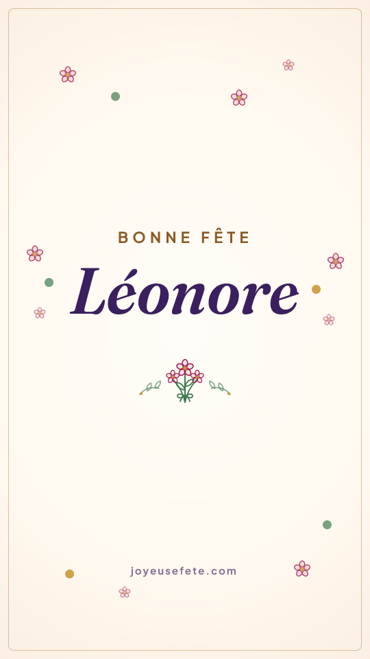 Image « Bonne fête Léonore » au format story