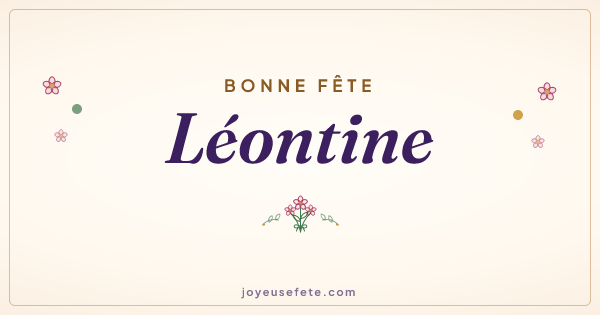 Image « Bonne fête Léontine » au format large
