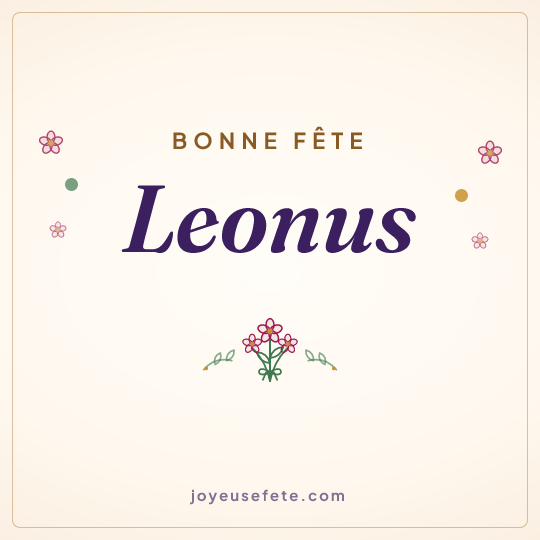Image carrée « Bonne fête Leonus » pour WhatsApp